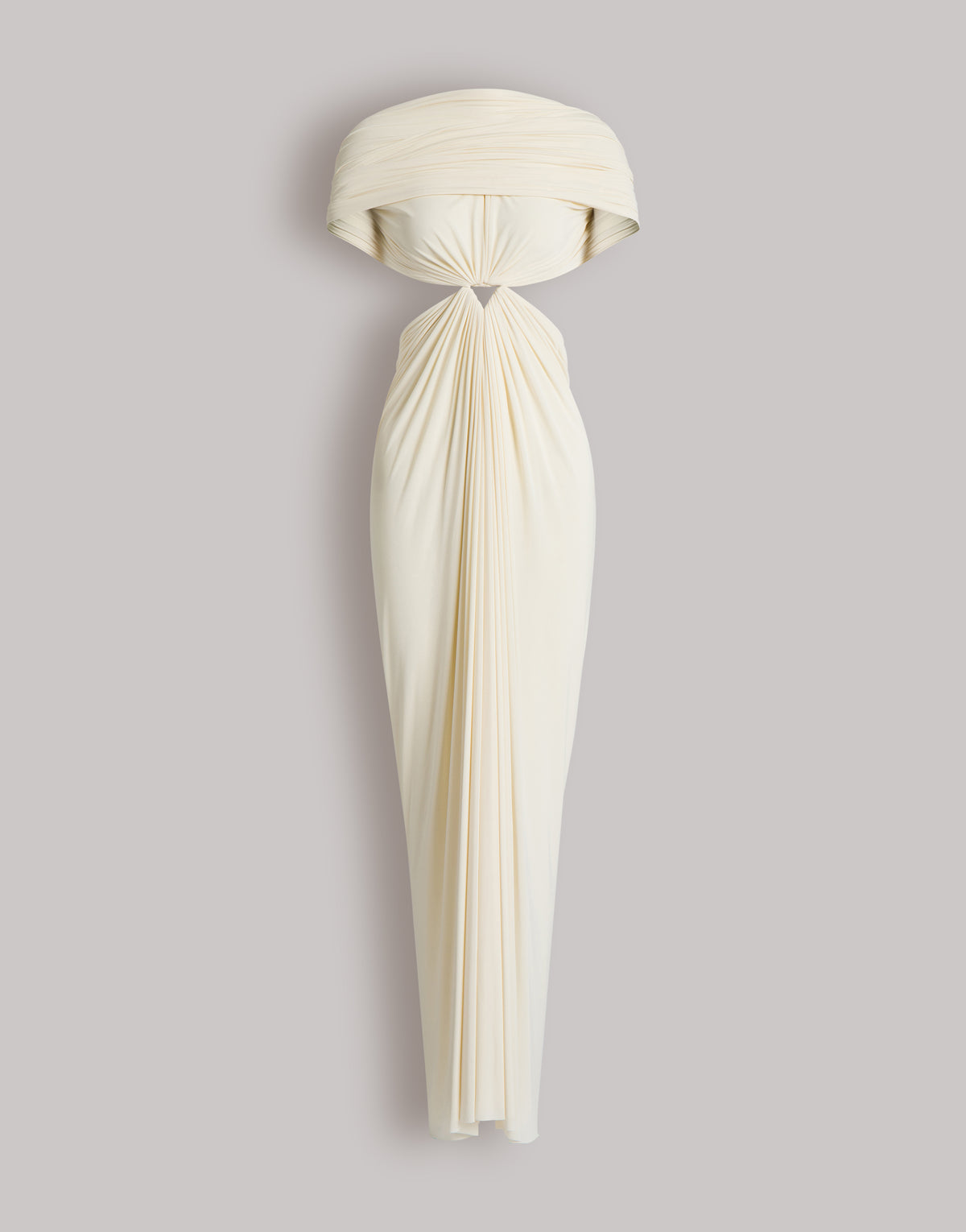 Robe longue en jersey avec découpes - Ivory