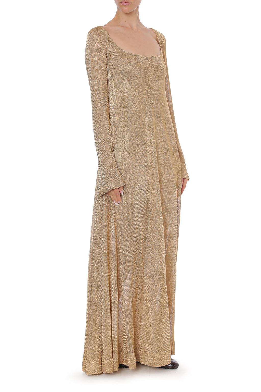 Robe Longue Scintillante - Gold