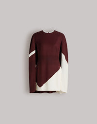 Robe courte en twill imprimé foulard - Brown
