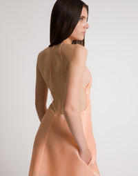 Robe dos nu en soie - Pink
