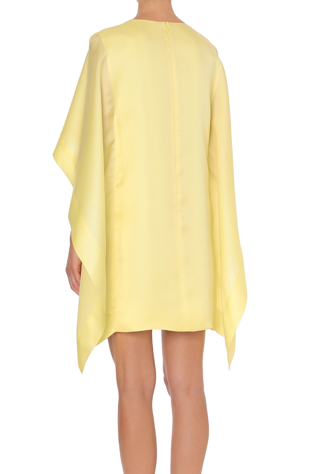 Robe Courte à Effet Cape - Yellow