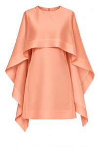 Robe Courte à Effet Cape - Pink