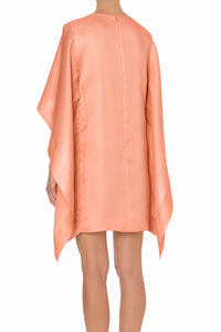 Robe Courte à Effet Cape - Pink