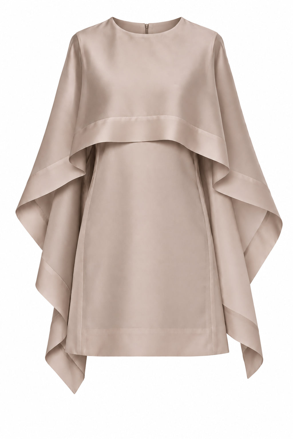 Robe Courte à Effet Cape - Grey