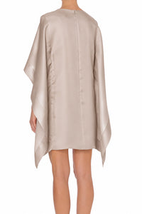 Robe Courte à Effet Cape - Grey