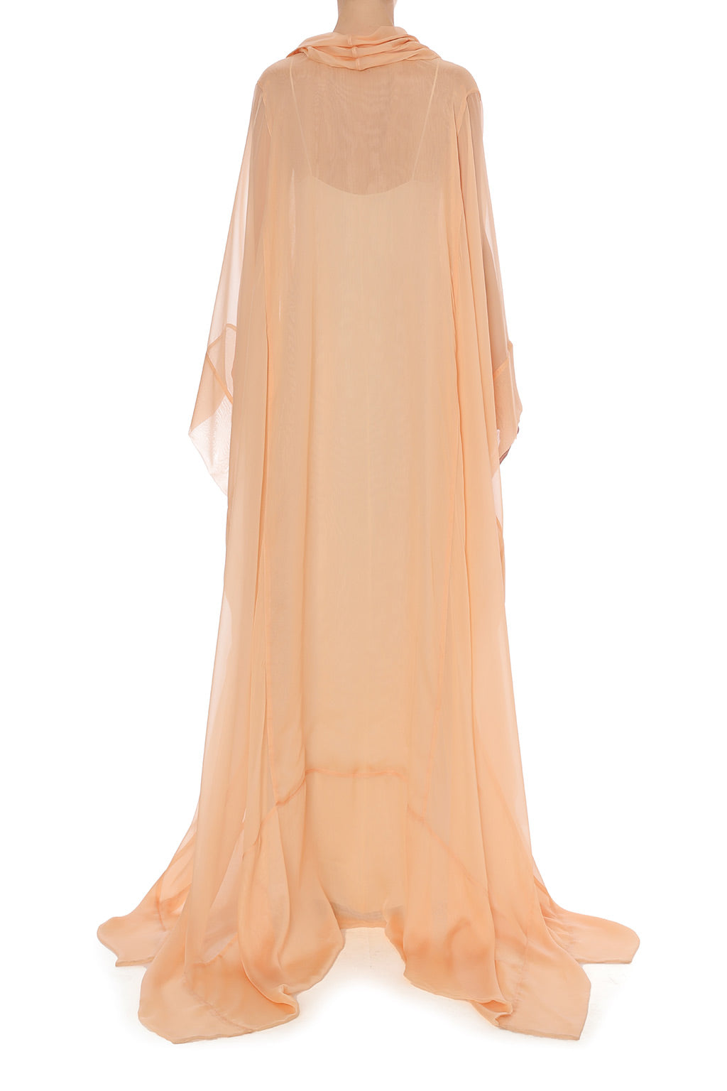 Robe Longue Transparente Fluide - Beige