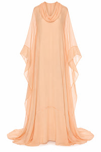 Robe Longue Transparente Fluide - Beige