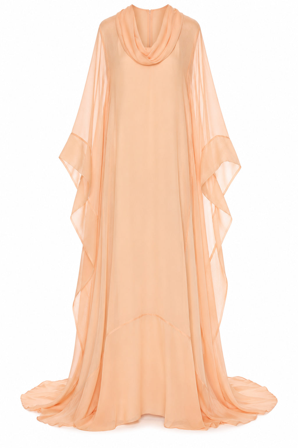 Robe Longue Transparente Fluide - Beige