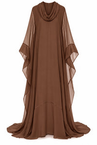 Robe Longue Transparente Fluide - Brown