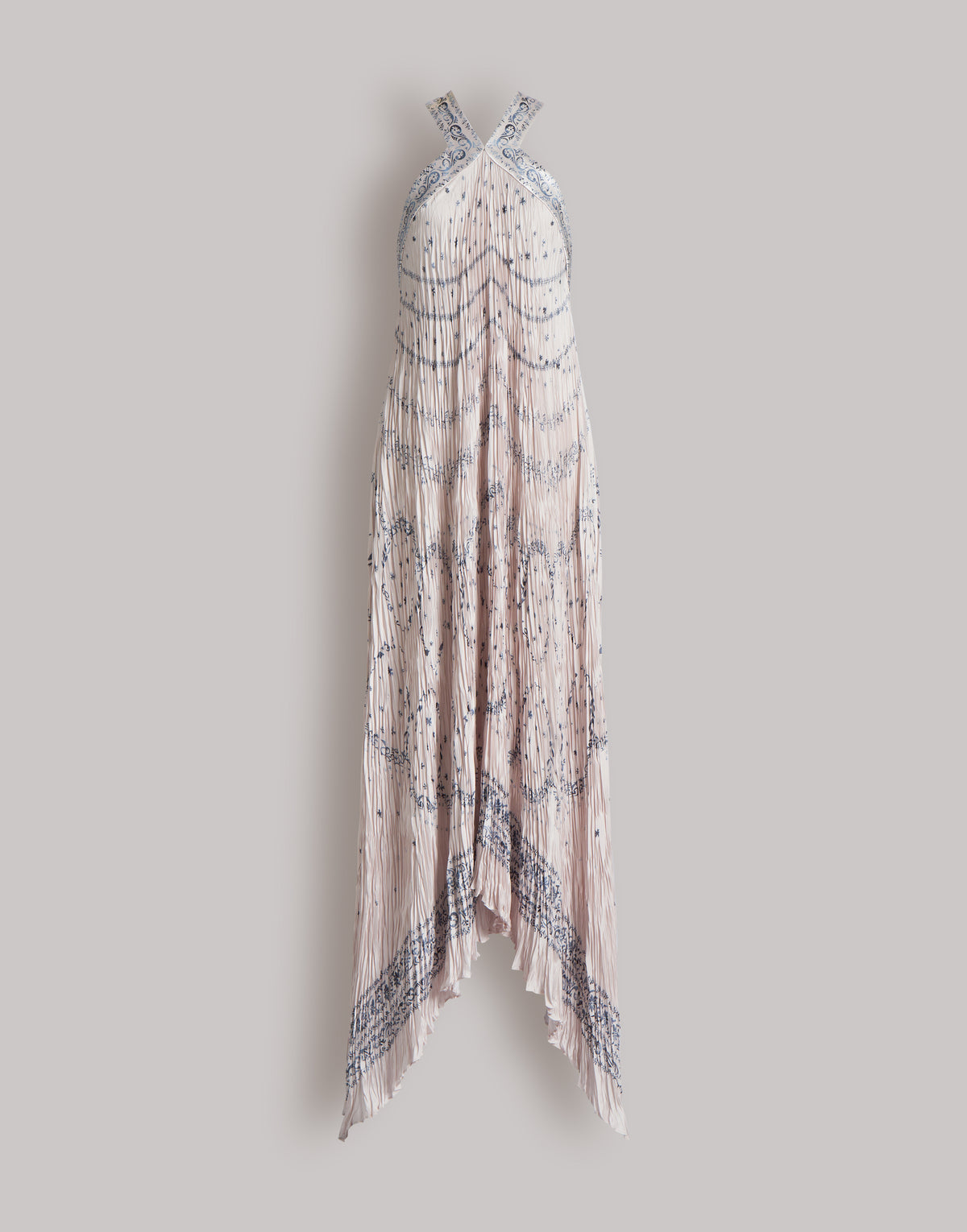 Long robe imprimée avec dos nu - Pink