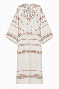 Robe Kaftan Brodée - Pink