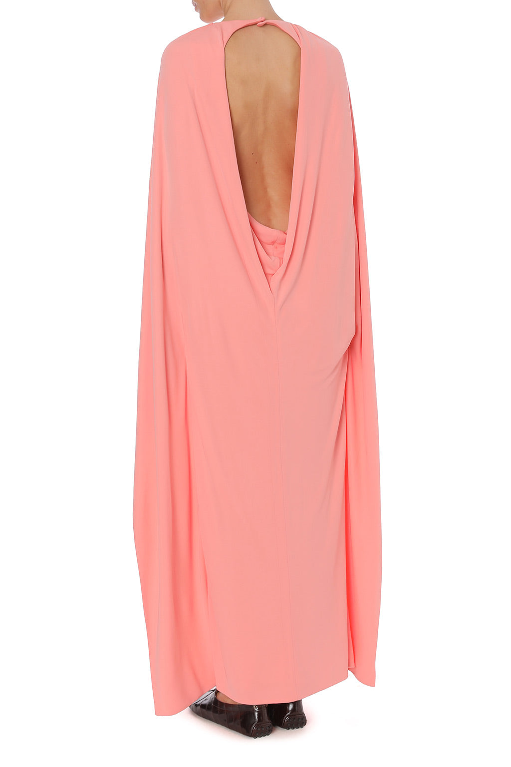 Robe longue en jersey  avec découpe dans le dos - Pink Powder