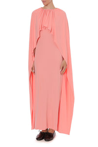 Robe longue en jersey  avec découpe dans le dos - Pink Powder