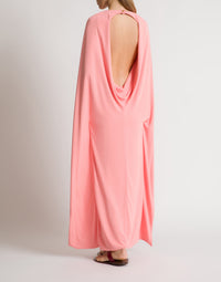 Robe longue en jersey  avec découpe dans le dos - Pink Powder