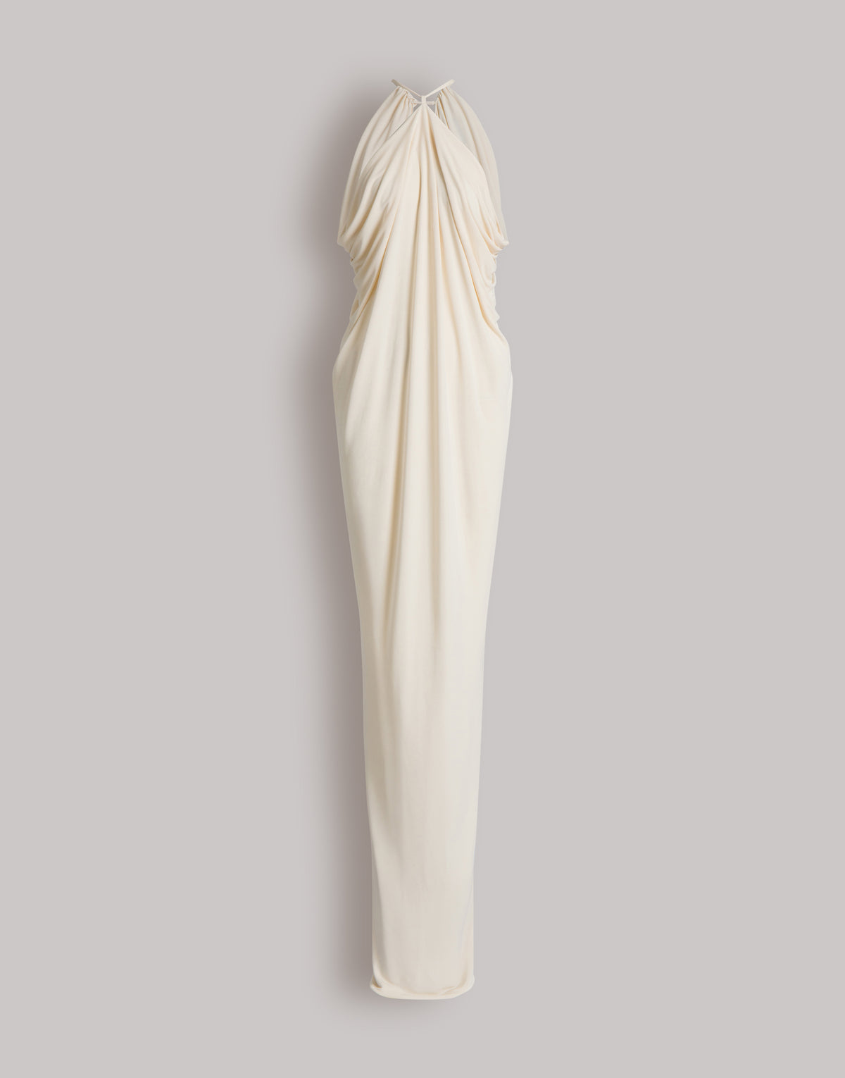 Robe longue drapée avec dos nu - Ivory