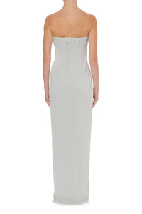 Robe Longue Bustier Drapée - Grey