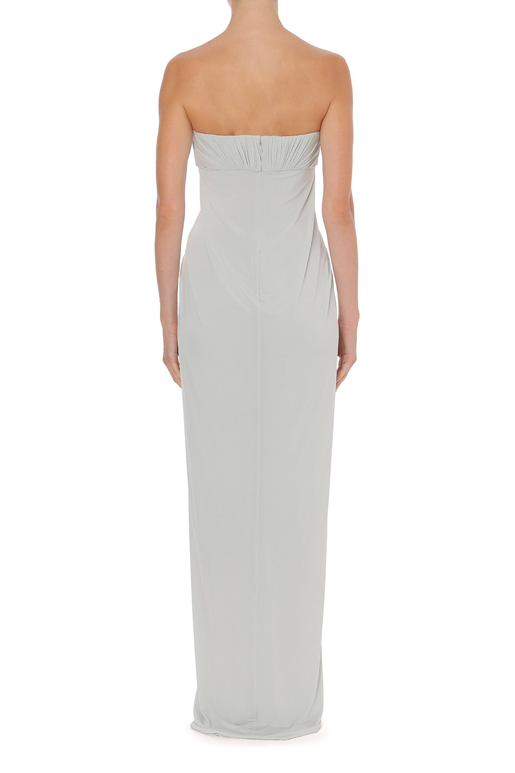 Robe Longue Bustier Drapée - Grey