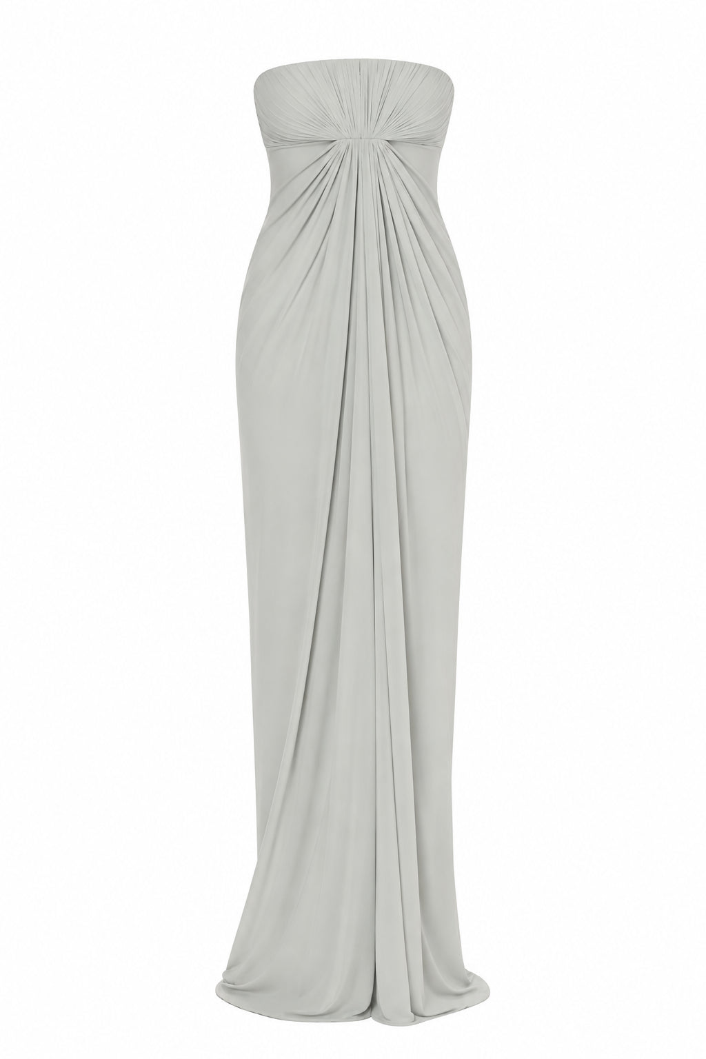 Robe Longue Bustier Drapée - Grey