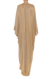 Robe caftan en maille lurex dorée - Gold