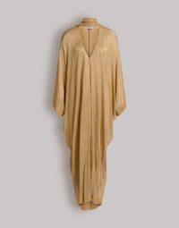 Robe caftan en maille lurex dorée - Gold