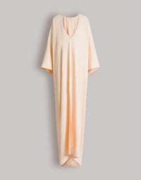 Longue robe caftan avec large encolure en V  - Pink