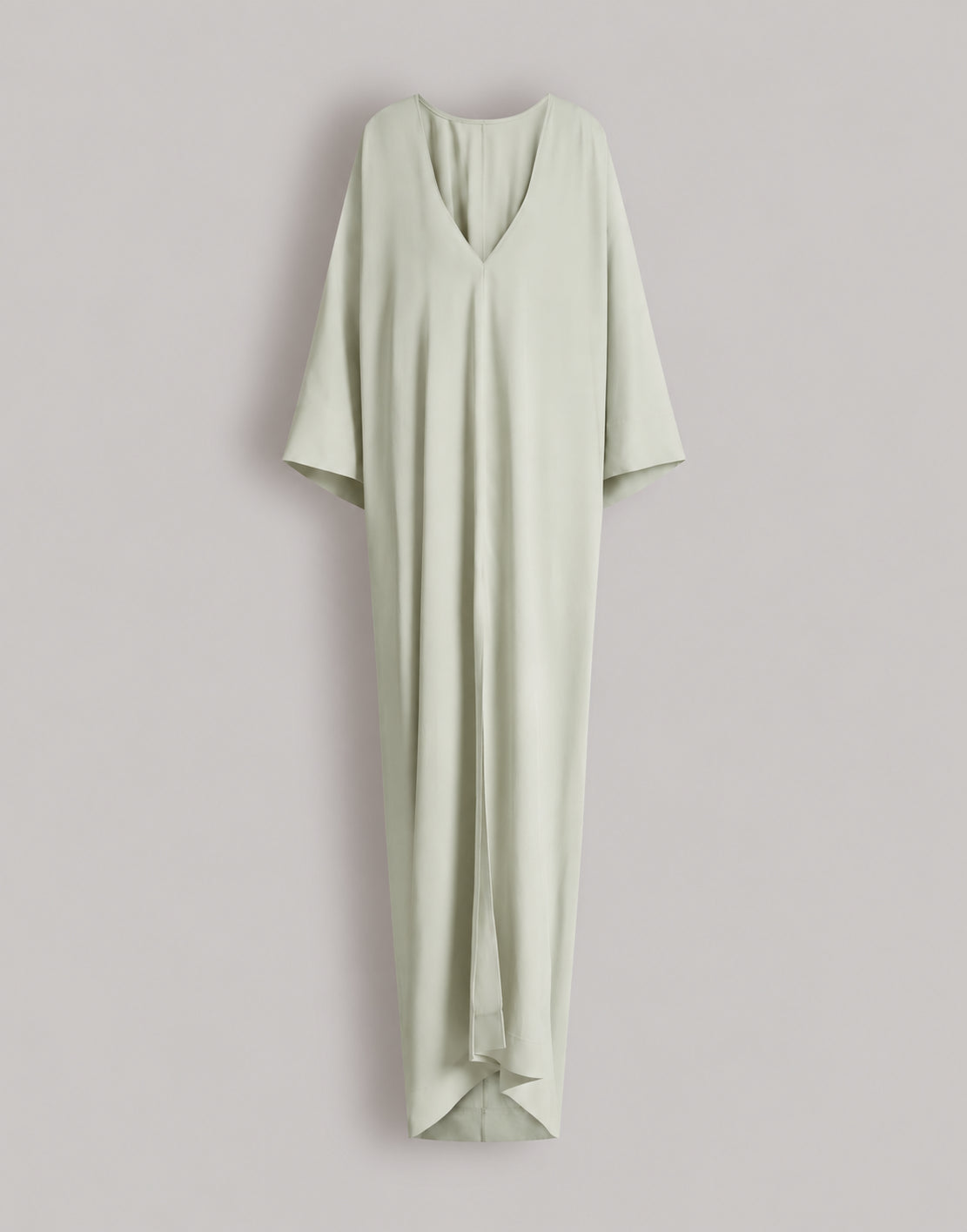 Longue robe caftan avec large encolure en V  - Light blue