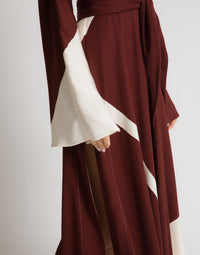Robe longue imprimée en twill de viscose - Brown
