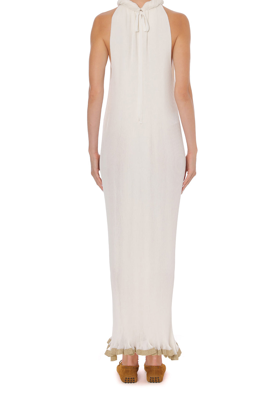 Robe longue en maille  - Ivory