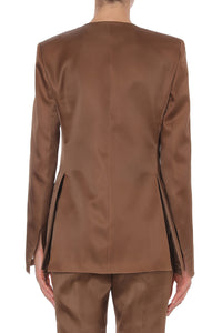 Veste cintrée en triple organza de soie - Brown