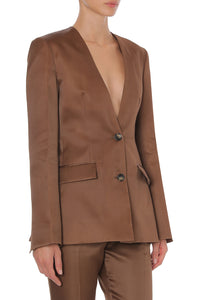 Veste cintrée en triple organza de soie - Brown