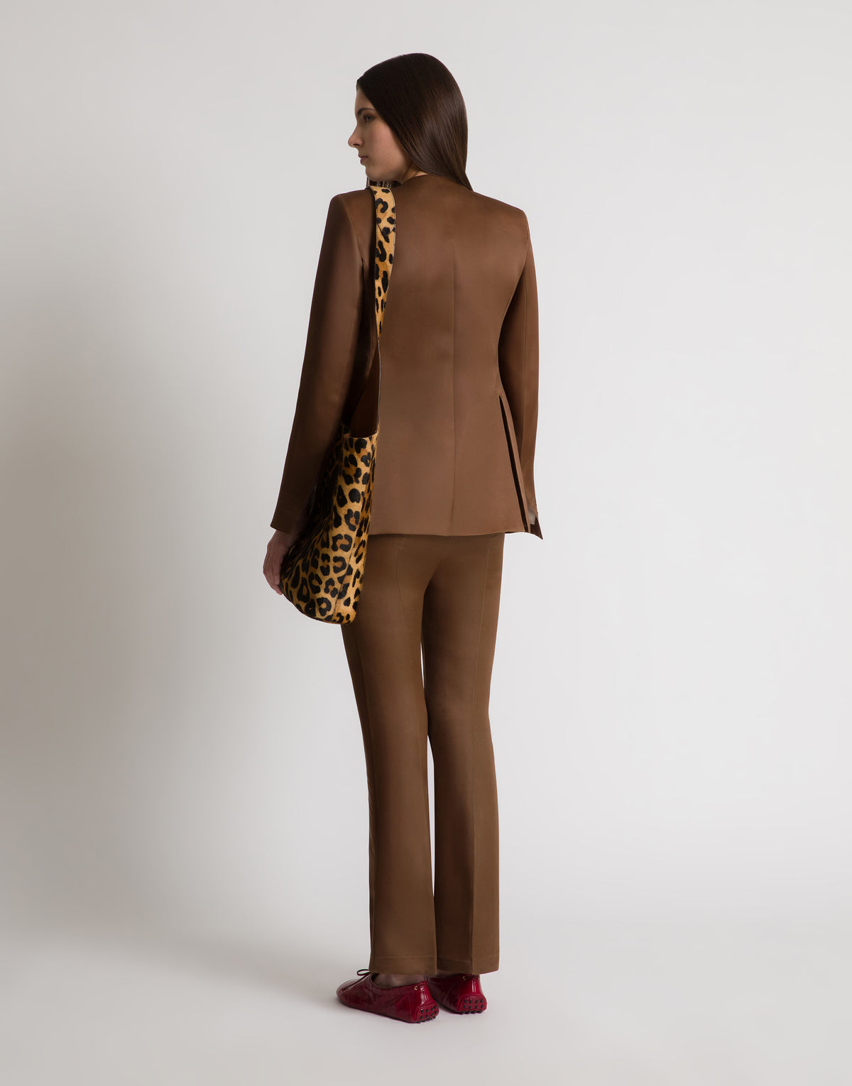 Veste cintrée en triple organza de soie - Brown