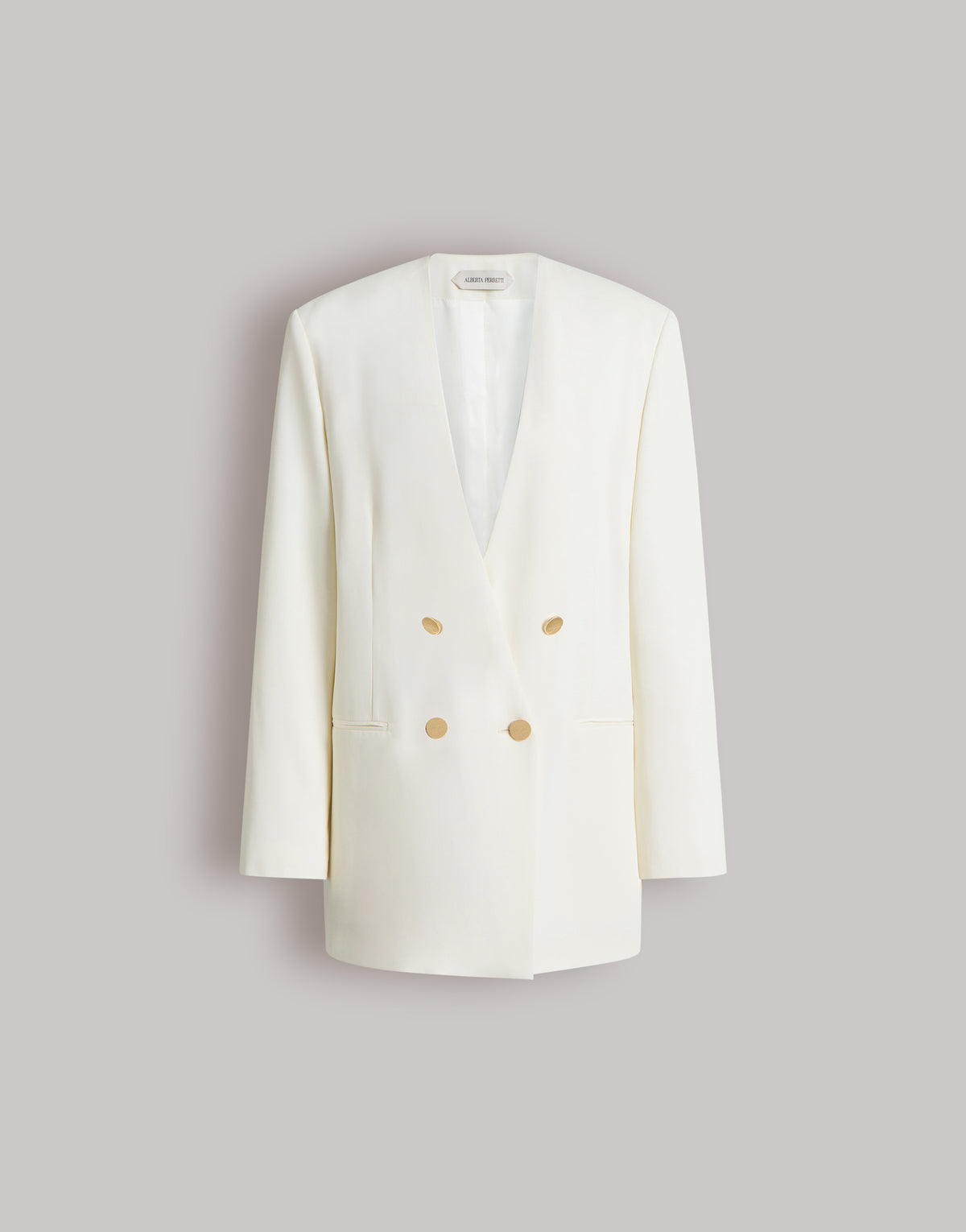 Veste croisée avec boutons dorés - Ivory
