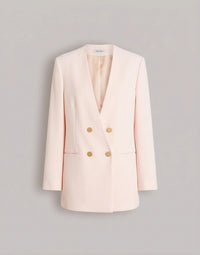 Veste croisée avec boutons dorés - Pink