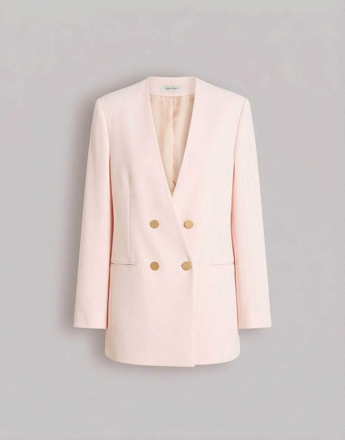 Veste croisée avec boutons dorés - Pink