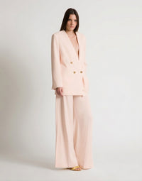 Veste croisée avec boutons dorés - Pink