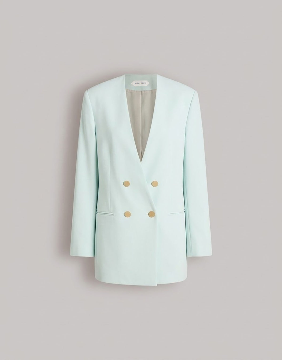 Veste croisée avec boutons dorés - Light blue