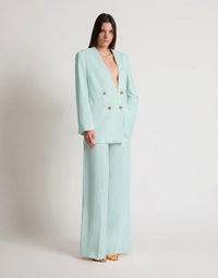 Veste croisée avec boutons dorés - Light blue