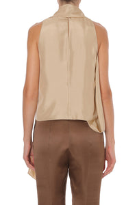 Top en soie  - Beige