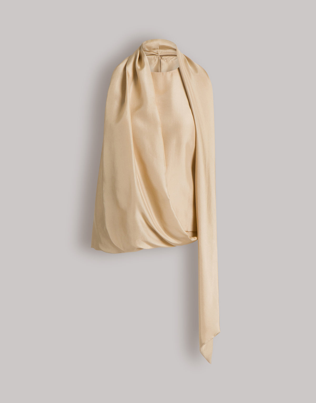 Top en soie  - Beige