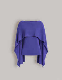 Top en maille à manches cape - Blue
