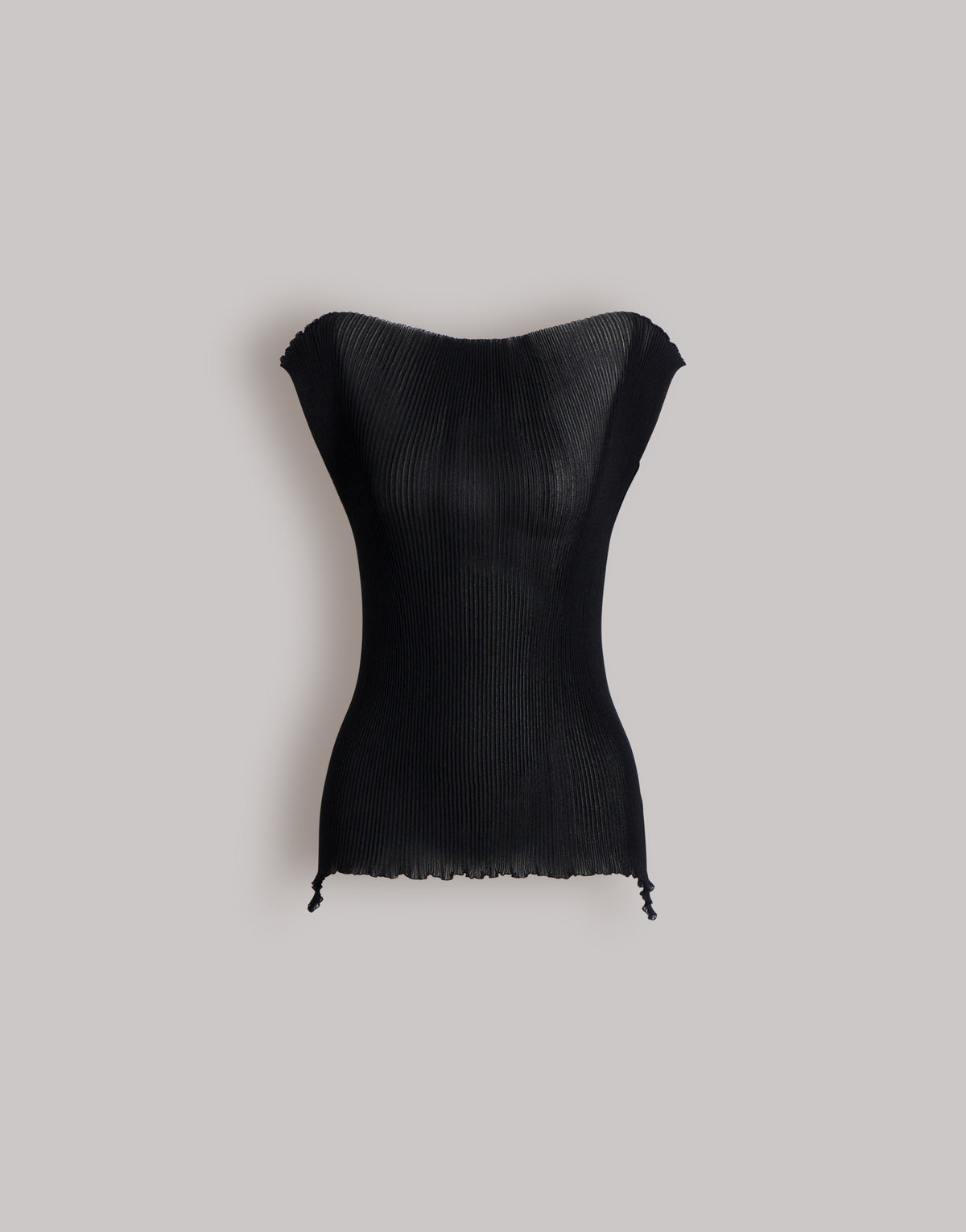 Top en maille côtelée - Black
