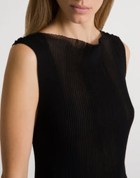 Top en maille côtelée - Black