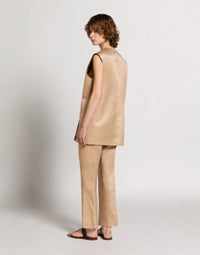 Gilet double boutonnage oversize - Beige