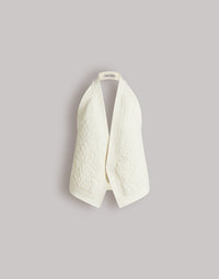 Gilet brodé avec dos nu - Ivory