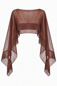 Top Court Transparent Effet Cape - Brown