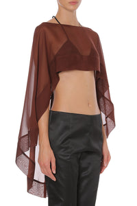 Top Court Transparent Effet Cape - Brown