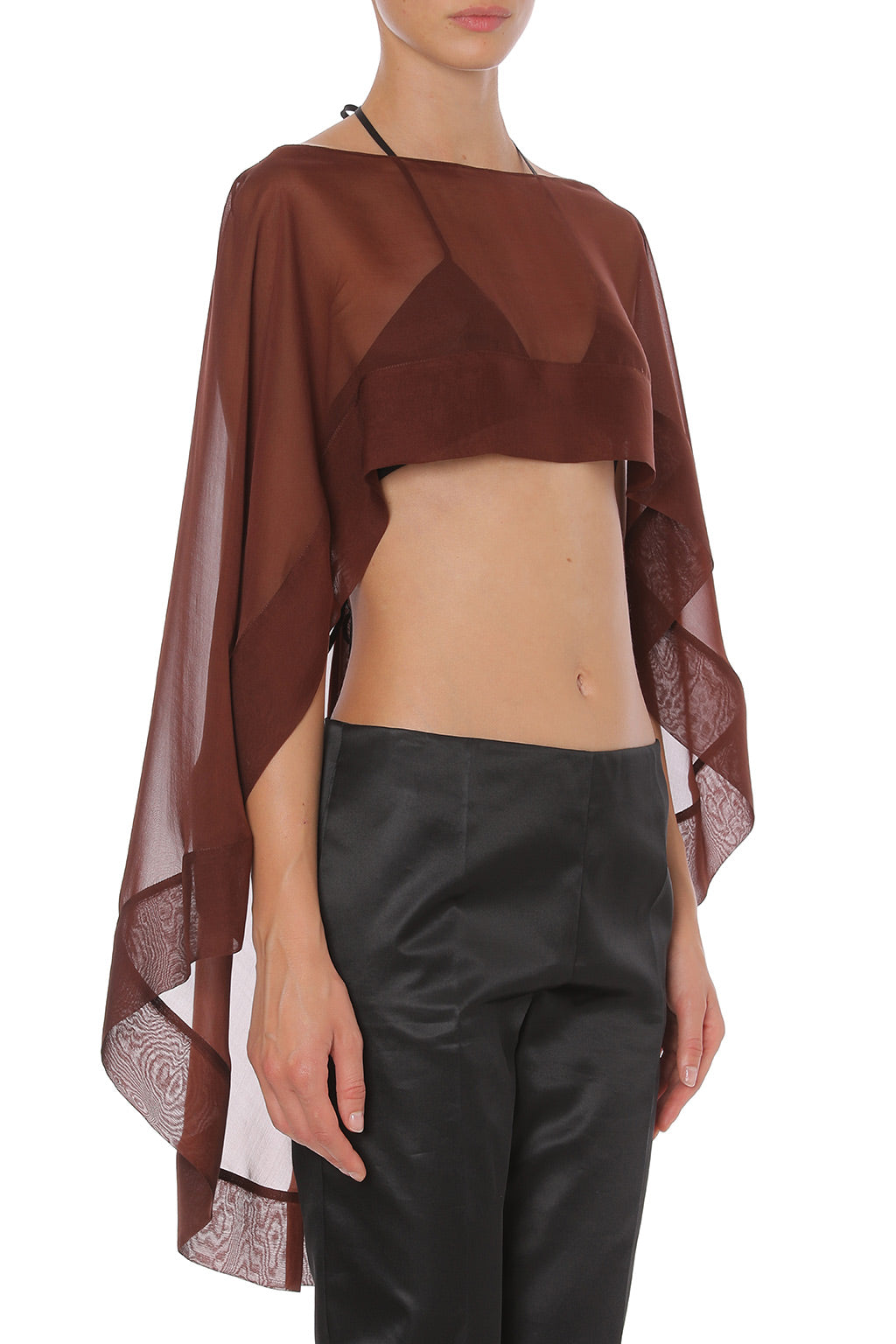 Top Court Transparent Effet Cape - Brown