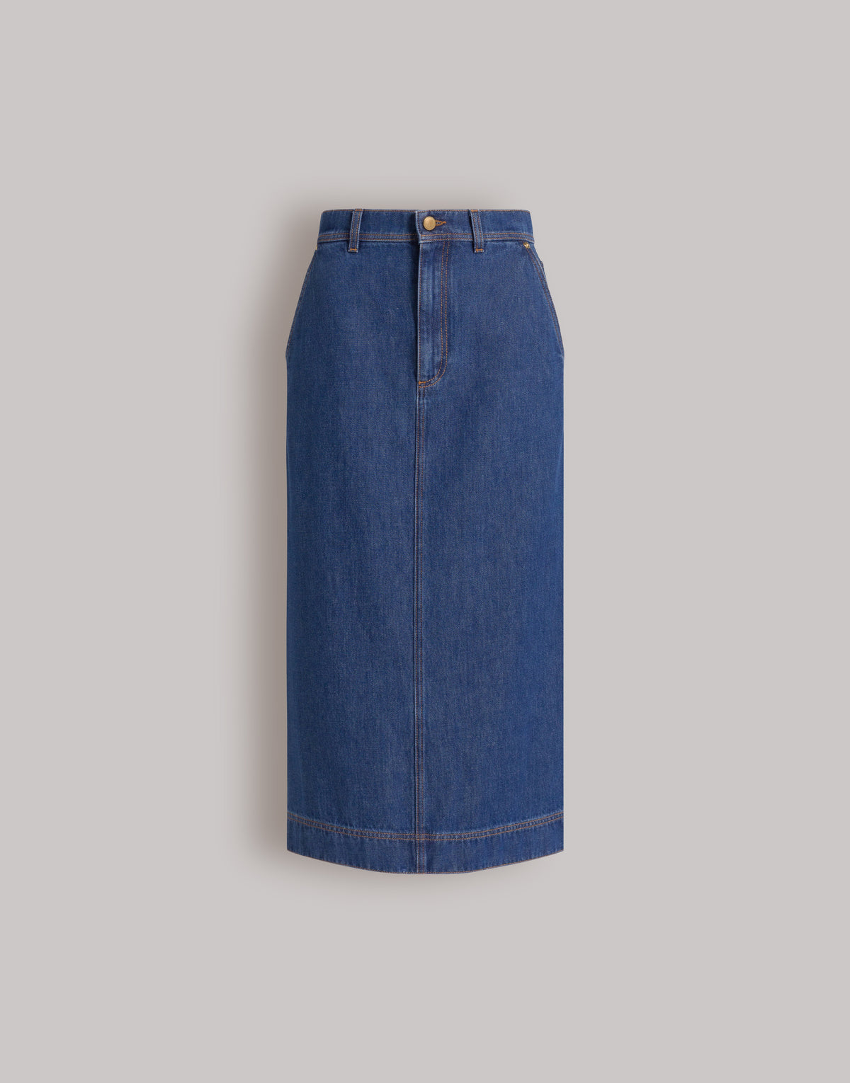 Jupe midi en denim - Light blue