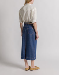 Jupe midi en denim - Light blue
