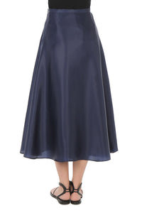 Jupe ample en organza de soie - Blue